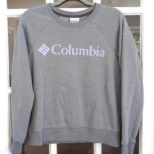 Women's Columbia Crewneck Pullover Sweatshirt Gray Purple